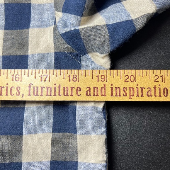 RARE Vintage 2-in-1 Blue Gingham Embroidered Shirt & Vest Women M Tulips Twofer - Picture 14 of 15